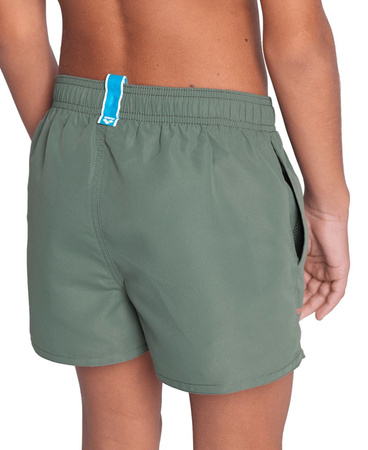 Szorty kąpielówki chłopięce Arena Boy's Beach Short Logo Sage Fluo Red