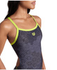 Strój kąpielowy damski Arena Women's Camo Kikko Challenge Back Green Multi