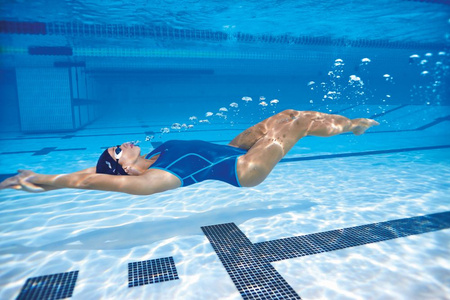 Strój kąpielowy damski Arena Women's Profile V Back Blue Cosmo Water