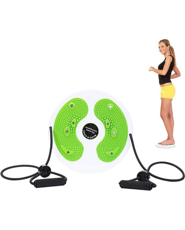 Deska twist board do ćwiczeń Twist Waist Disc Balance 27,5 x 4,5 cm Green
