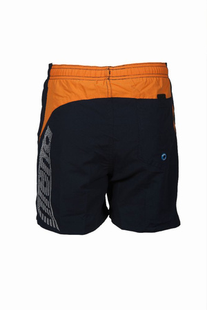 Szorty kąpielowe chłopięce Arena Junior Boy's Caiman Boxer Navy Tangerine
