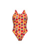 Strój kąpielowy damski Arena Women's Strawberry Swim Tech Back Fluo Red Orange Multi