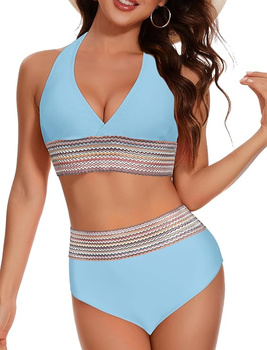 Kostium kąpielowy dwuczęściowy damski Evolyline Bikini Rainbow Blue