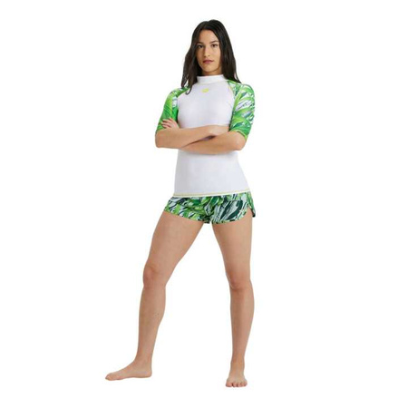 Koszulka damska Arena Rash Vest S/S Allover White-Muti