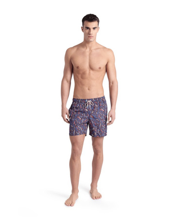 Szorty kąpielowe męskie Arena Men's Water Prints Beach Boxer Sepia Multi