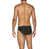 Kąpielówki slipy męskie Arena Men's Ren Brief Black Pix Blue Turquoise