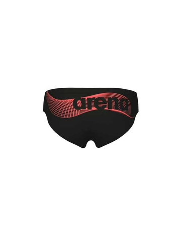 Slipy kąpielowe męskie Arena Men's Wake Swim Briefs Black Calypso Coral
