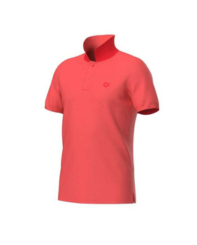 Koszulka męska polo Arena Men's Poloshirt  Solid Cotton Piquet Calypso Coral