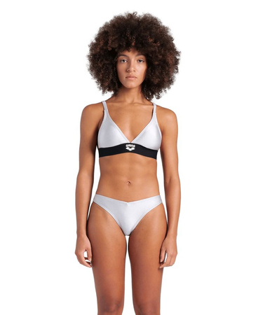 Strój kąpielowy damski Arena Women's Logo Tape Bikini Triangle Silver