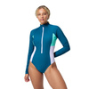 Strój kąpielowy jednoczęściowy damski na basen Speedo Colourblock Zip