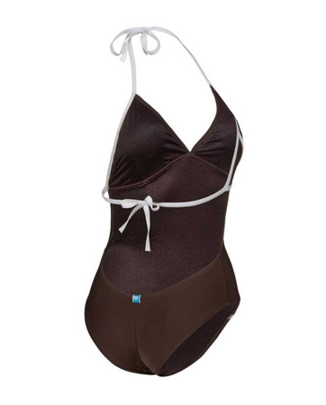 Strój kąpielowy damski Arena Women's Pro_File Tie Back Sepia White