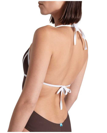Strój kąpielowy damski Arena Women's Pro_File Tie Back Sepia White