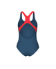 Strój kąpielowy damski Arena Women's Profile Pro Back Grey Blue Fluo Red