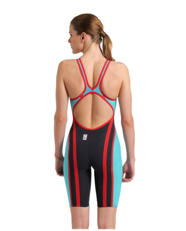 Strój startowy damski Arena Powerskin Carbon Core Flex Open Back Turquoise Metallic