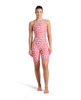 Strój startowy damski Arena Women's Powerskin ST Next Open Back Limited Edition Leopard Skin Geranium