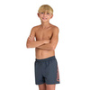 Spodenki szorty chłopięce Arena Fundamentals Logo Junior Boxer Asphalt Nespola