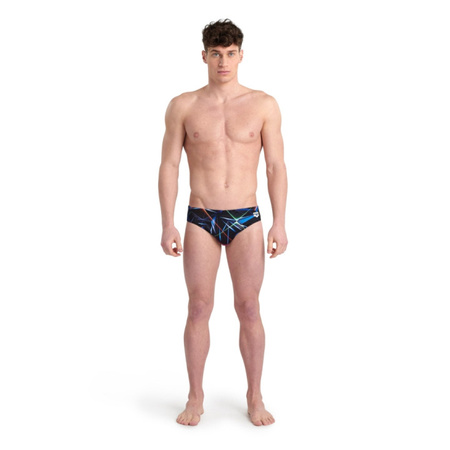 ARENA STROJE PŁYWACKIE MEN'S SWIM BRIEFS ALLOVER BLACK MULTI