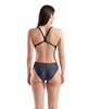 Strój kąpielowy damski Arena Women's Snakeskin Swimsuit Challenge Back Black Team Black