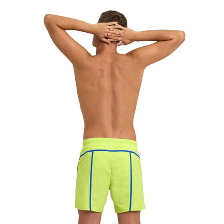 Spodenki szorty męskie Arena Men Pro File Beach Boxer Soft Green Neon Blue
