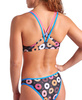 Damski strój kąpielowy dwuczęściowy Arena Women's Donuts Bikini Bandeau Black Multi Blue River Shot
