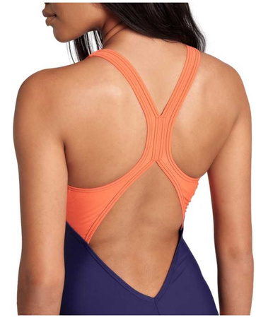 Strój kąpielowy damski Arena Women's Funny Spot V Back Navy Multi Calypso Coral