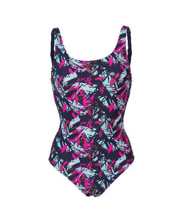 Strój kąpielowy damski Arena Women's Bodylift Swimsuit Francy Wing Back Navy Freak Roe Multi