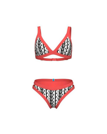 Strój kąpielowy damski Arena Women's Bikini Triangle Monogram White Multi Calypso