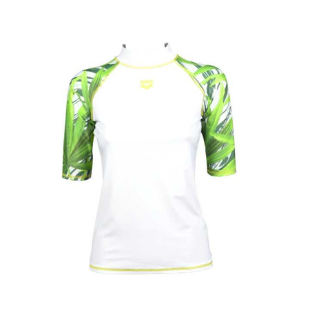 Koszulka damska Arena Rash Vest S/S Allover White-Muti