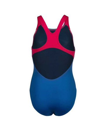 Strój kąpielowy dziewczęcy Arena Girl's Logo Kikko Pro Back Royal Freak Rose White