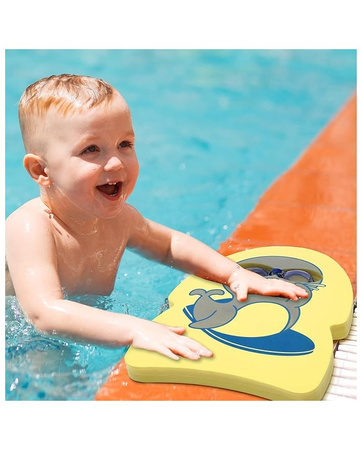 Deska i okularki do pływania treningowe na basen dla dzieci Seal Yellow