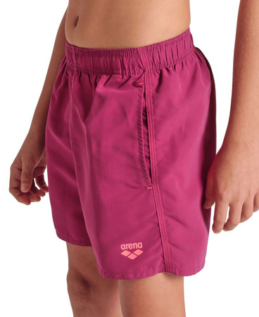 Kąpielówki szorty chłopięce Arena Boy's Beach Boxer Solid Junior Dark Purple Calypso Coral
