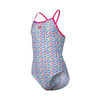 Strój kąpielowy dziewczęcy Arena Girl's Starfish Swimsuit Lightdrop Back Freak Rose White Multi