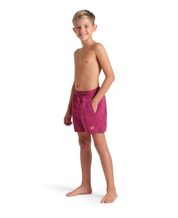 Kąpielówki szorty chłopięce Arena Boy's Beach Boxer Solid Junior Dark Purple Calypso Coral