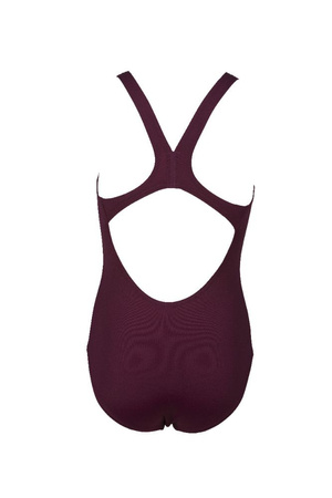 Strój kąpielowy dziewczęcy Arena Girl's Solid Swim Pro Junior Red Wine-Shiny Pink