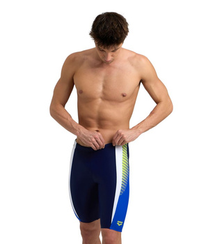 Spodenki kąpielowe męskie Arena Men's Threefold Jammer R Navy Neon Blue White