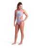 Damski strój kąpielowy na basen kostium jednoczęściowy Arena Big Logo Grey