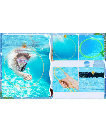 Pierścienie do nurkowania pod wodą dla dzieci z piłeczkami i piłką football'ową Pool Set Toy