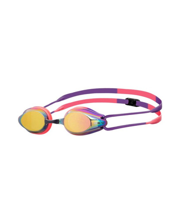 Okulary pływackie na basen Arena Tracks Mirror Copper Plum Bright Coral