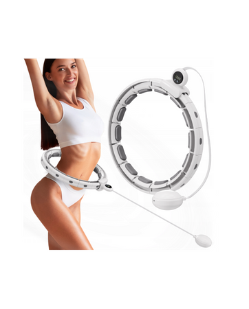 Hula hop masujące dla dorosłych z piłką grawitacyjną Letao Smart Hula Hop White