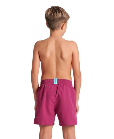 Kąpielówki szorty chłopięce Arena Boy's Beach Boxer Solid Junior Dark Purple Calypso Coral