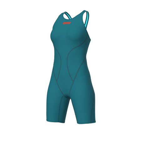 Strój startowy damski Arena Women's Powerskin Impulso Limited Edition Open Back Biscay Bay-Cherry