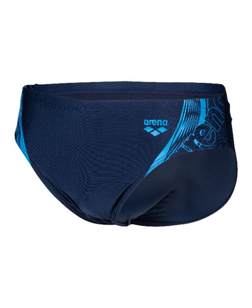 Kąpielówki slipy męskie Arena Men's Briefs Graphic Navy