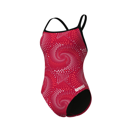 Strój kąpielowy damski Arena Women's Fireflow Swimsuit Challenge Black Team Red