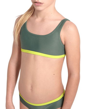 Strój kąpielowy dziewczęcy Arena Girl's Essentials Bikini Bralette Sage Soft Green