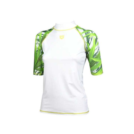 Koszulka damska Arena Rash Vest S/S Allover White-Muti
