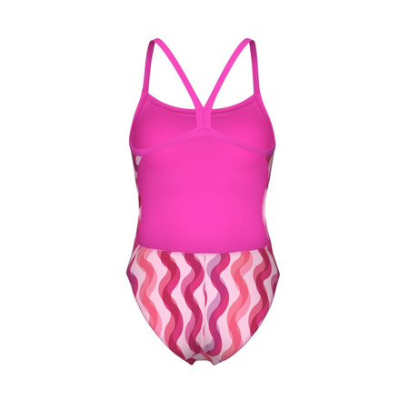 Strój kąpielowy damski Arena Women's Pipple Print Swimsuit Challenge Multi Pink Shocking Pink