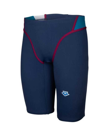 Kąpielówki męskie Arena Men's Icons Swim Jammer Panel Navy Blue Cosmo White Red Fandango
