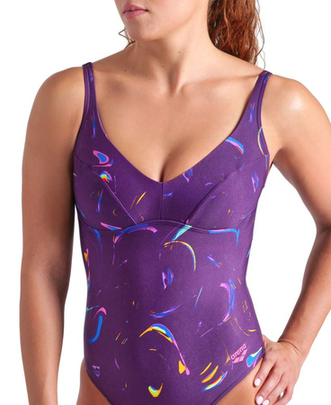 Damski strój kąpielowy na basen jednoczęściowy Arena Abyss Violet