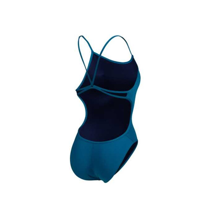 Strój kąpielowy damski Arena Women Swimsuit Lace Back Solid Blue Cosmo
