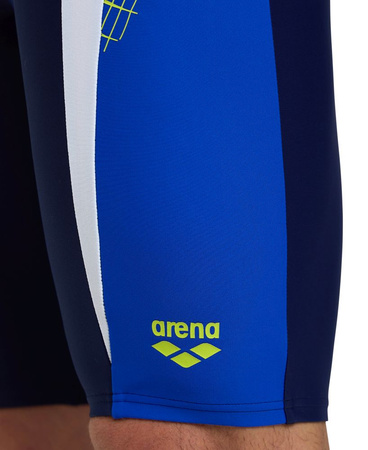 Spodenki kąpielowe męskie Arena Men's Threefold Jammer R Navy Neon Blue White